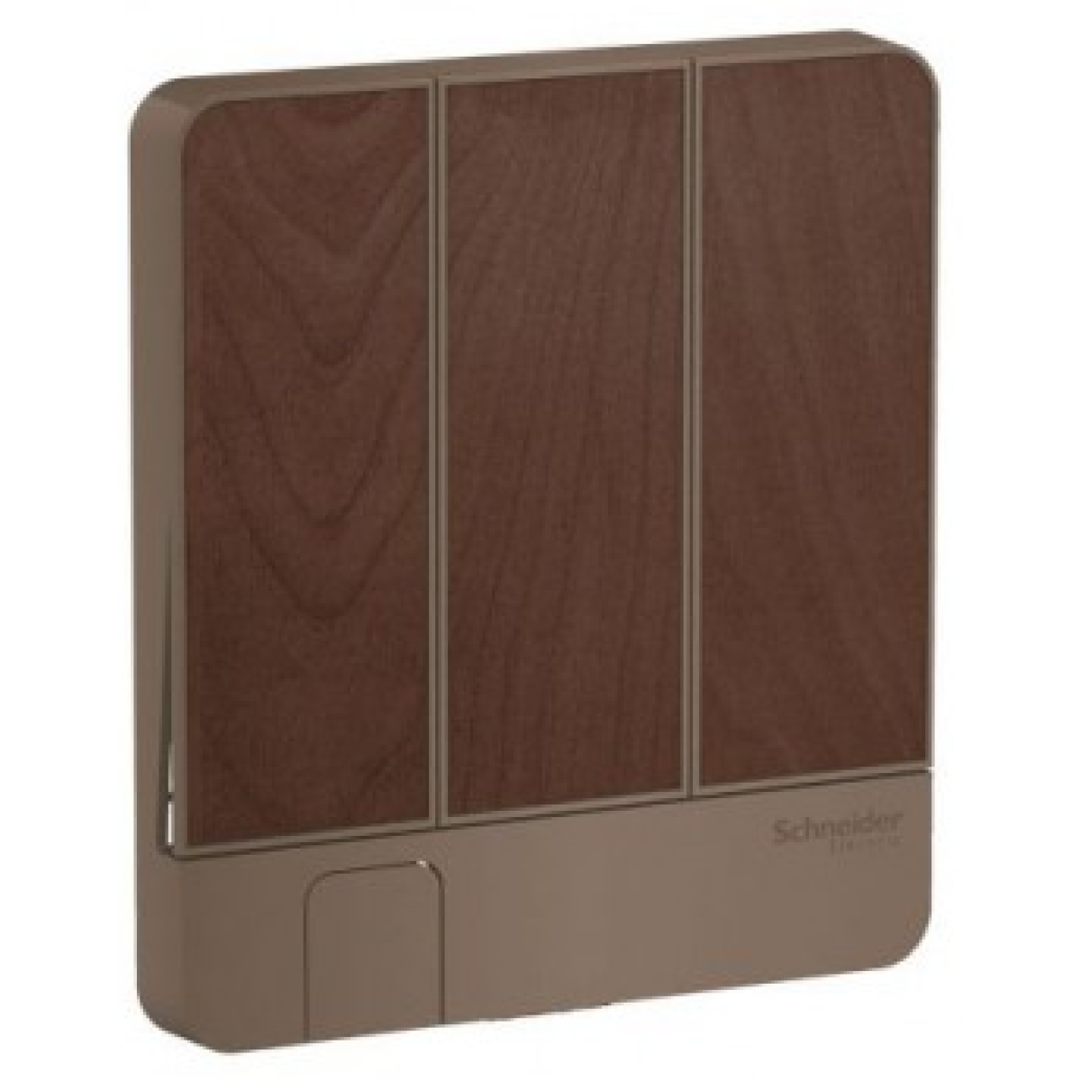 Schneider Electric 施耐德電氣 AvatarOn 三位奐尚開關掣面連鎖匙掛钩 (黑木色) (E8333KH_WD_C5)